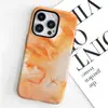 Popular en Japón y Corea, funda protectora dos en uno de gradiente naranja cálido, simple y elegante, para iPhone 17 Pro Max, funda de teléfono artística
