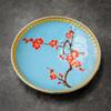 Venta al por mayor de fábrica cloisonné kung fu taza posavasos ceremonia del té portavasos color esmalte cobre soporte para té almohadilla para té almohadilla aislante del calor repuesto
