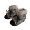 Botas de nieve cómodas y esponjosas de moda para mujer 2024 otoño e invierno nuevas antideslizantes con forro polar suela gruesa de punta grande botas de algodón de moda