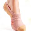 Meias Esportivas Femininas de Terry Espessado, Algodão, Outono e Inverno, Absorventes de Suor, Malha Respirável, Cano Baixo, Boca Rasa, Meias Invisíveis Tipo Barco, Fabricante, Antiderrapantes