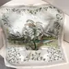 Rao Yun Primavera e Outono 70 Novo Estilo Feminino Crepe de Seda Cetim 12 Momme Lenço Quadrado Estilo Floral Coreano Em Estoque Atacado