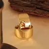 Joyería europea y americana moda creativa anillo de 26 letras inglesas dorado apertura ajustable anillo de temperamento para dama