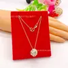 Collar de Cadena para Clavícula con Colgante de Bola de Lana con Chapado al Vacío de Mismo Estilo que Celebridades, Bola Redonda Hueca para Mujeres, Versátil para Verano, Venta al por Mayor