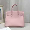 Nova Bolsa de Couro de Vaca de Primeira Camada Togo de Alto Padrão Platina, Grande Capacidade, Bolsa de Ombro, Bolsa Transversal, Bolsa de Mão da Moda e Versátil 2025