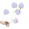 5 Rosas de Montaña Nevada, Rosas de Ensueño, Flores Artificiales, Flores para Bodas, Arreglos Florales para Salón de Bodas, Adornos de Decoración para el Hogar