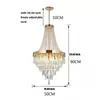Candelabro de Cristal de Lujo Ligero Estilo Francés, Circular Dorado, Adecuado para Vestíbulo de Hotel, Villa, Sala de Estar Dúplex, Iluminación Principal, Lámpara Colgante Decorativa para Escaleras