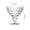 Copa de Vidrio de Alto Valor Nicho Café Jugo Yogurt Copa para Helado Verano Hogar Fruta Pie Alto Copa de Postre