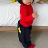 Pantalones deportivos casuales unisex con estampado de estrellas, ropa infantil estilo coreano, diseño versátil, colección otoño 2026, pantalones de moda a la altura del tobillo para niños pequeños y mayores