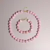Pulsera Cadena de Cuello con Cierre Colgante Cruz de Ópalo Rosa Europeo y Americano Cadena de Cuello Colgante con Cuentas Transfronteriza Más Vendido Apilado Joyería de Alta Gama para Mujeres