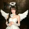Adereço de Cabeça Fantasia de Halloween Asas de Anjo Estilo Escuro Acessórios de Cabelo Demoníaco Bidimensional Tendência Faixa Versátil Mulheres