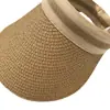 Sombrero de Paja con Parte Superior Abierta Gorra de Pato para Mujer Verano Viajes Exterior Sol Playa Ocio Versátil Sombrero de Protección Solar Venta al por Mayor