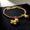 Pulsera Roja de Hilo del Año del Caballo del Zodiaco para Mujer, Lujo Ligero con Sensación de Alta Gama, Pulsera Tejida, Nuevo Estilo Chino, Nuevo Diseño del Año del Caballo, Accesorio de Mano
