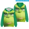 Sudadera con capucha transfronteriza de Navidad y Halloween con estampado digital 3D y expresiones personalizadas, chaqueta de manga larga