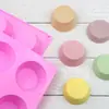 Que el molde original único de silicona para pasteles de 6, molde de silicona para magdalenas, taza redonda para pasteles, molde frío para jabón hecho a mano