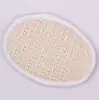 Lufa Oval Toallita de Baño Pieza Exfoliante Esponja de Algodón y Lino Malla de Toallita de Baño Correa para Apretar y Aflojar Mano