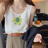 Camiseta de algodón acanalada para mujer, camisola para llevar debajo de un traje, nuevo top de verano ajustado que disimula los rollitos laterales, se puede usar como capa exterior