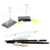 El kit de experimento de electrificación electrostática por fricción incluye electroscopio de lámina, varilla de caucho con piel, varilla de vidrio con seda y seda