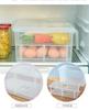 Caixa Plástica para Freezer de Geladeira, Caixa Conservadora de Frescos Empilhável, Sub-caixa para Frutas com Tampa, Caixa Organizadora com Drenagem para Impressão