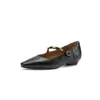 Zapatos de tacón de cuña elegantes de un solo color con tacón grueso de 2.5 cm, nuevos zapatos de ballet Mary Jane, modernos zapatos de un solo color estilo francés pequeño 2026