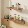 Estante de Pared para Sala de Estar, Estantería de Madera Colgante de una Sola Tabla, Montado en Pared, Estante Flotante Divisor sin Taladro