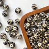 Cuentas de cerámica de alta temperatura con esmalte de flores, vintage, tipo linterna, cuentas de calabaza, material para accesorios con cuentas para pulsera y collar de joyería hecha a mano DIY