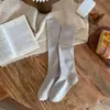 Meias de compressão para panturrilha femininas outono e inverno estilo miu estilo coreano meias ins estilo coreano cor sólida meias altas meias para perna algodão