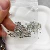 Paquete Mixto de Pedrería de Zirconia para Uñas con Base Plana Mini, Pedrería Blanca Forma Marquise Forma de Diamante Súper Brillante Forma Irregular Pequeña para Decoraciones de Uñas