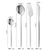 Talheres de Aço Inoxidável Amazon Transfronteiriços Portugal Conjunto de Garfo e Colher Faca Talheres de Mesa para Comida Ocidental de Hotel Faca de Bife Colher de Sobremesa