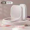 Espejo de Maquillaje LED Plegable Portátil con Luz, Espejo de Bolsillo Magnificador de Mano de Alta Definición con Logo Personalizable