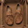 Zapatos de Algodón con Forro de Felpa para Mujer, Invierno 2026 Nuevo Retro Versátil Moño Cordones Suaves Uso Bidireccional Zapatos Birkenstock