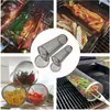 Malla para Parrilla Redonda de Acero Inoxidable 304, Jaula para Parrilla, Malla Cilíndrica Portátil para Barbacoa al Aire Libre
