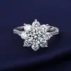 Anel de Noivado Feminino de Diamante Girassol Douyin Live Cadeia de Suprimentos Joias Acessórios Transfronteiriços para Mulheres