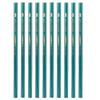 Conjunto de 10 Lápis de Madeira Natural, Corpo Hexagonal Verde, Lápis de Escrita para Estudantes, Lápis para Esboço e Desenho, Minas Especiais, Atacado de Material de Papelaria