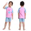 Ropa Protectora Solar de Manga Corta Dividida Hecha a Medida para Niños Traje de Secado Rápido Traje de Baño para Playa Rafting Deportes Marinos