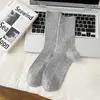 Calcetines para Hombre Otoño e Invierno Nuevos de Doble Aguja Rayas Descendentes Hombres Gruesos Color Sólido Rayas Verticales Negocios Cálidos Calcetines de Lana Calcetines de Invierno para Hombre