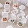 Caja de Almacenamiento Transparente Portátil, Caja de Joyería Simple a Prueba de Polvo, Pendientes Desmontables, Pendientes, Diamantes, Piezas Pequeñas, Caja de Joyería para Uñas
