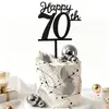 Enfeites de Bolo Estilo Ins Transfronteiriços 18 21 30 40 50 60 Toppers de Bolo com Número de Aniversário em Acrílico
