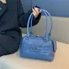 Bolso de Cuero Genuino Estilo Francés para Mujer, Piel de Vaca de Primera Capa Transfronterizo, Caída Natural, Bolso Tipo Almohada Simple, Bolso Cruzado de Hombro Único a la Moda para Mujer