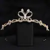 Estilo Coreano 2026 Novo Vestido de Noiva com Zircônia Vestido Longo Noiva Casamento Pequena Coroa Adorno de Cabeça Tiara Coroa de Cabeça Acessórios de Cabelo