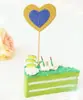 Cartão de inserção para bolo de amor de camada dupla brilhante com glitter rosa amor terno inserção brilhante 6 peças por pacote