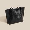 Bolso de Mano de Cuero Suave 2026 Nuevo Modelo de Alta Gama Tejido Bolso Tote de Gran Capacidad Bolso Cruzado Casual para Computadora Bolso de Mujer