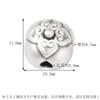Cuentas de plata de ley 999 con forma de calabaza, caqui y gato, 3D, con agujero en forma de cruz, estilo retro, para pulseras y accesorios de joyería.