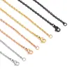 Cadena de Acero Inoxidable 18K Plana Forma de O Cadena para Clavícula Cadena para Joyería DIY Hecha a Mano Cadena de Acero de Titanio Conservación del Color y Versátil