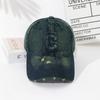 Gorra de Béisbol Lavada de Alta Calidad con Rasgaduras para Hombres y Mujeres, Estilo Coreano Ins Marca de Moda Letra C Gorra de Pico, Hace que la Cara Parezca Más Pequeña Tendencia