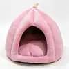 Cama Quente para Gatos em Forma de Abóbora Casa para Cachorros Semi-fechada Quente de Inverno Tapete de Dormir Cama Grossa Quente para Gatos de Inverno