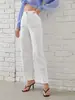 Estilo Novo de Verão Amazon Aliexpress Transfronteiriço Versátil Casual Jeans Feminino Europeu e Americano Jeans Feminino de Cintura Alta