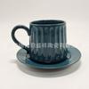 Conjunto de xícara e pires de estilo japonês de café branco vintage romano de grande capacidade 350 ml para uso doméstico pendurado na orelha xícara de café de cerâmica