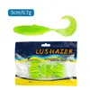 Set de 20 piezas de señuelos blandos Shark Scavenger con colas rizadas y aletas, gusanos blandos biónicos, señuelos artificiales para pesca en agua dulce y salada, al por mayor
