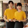 Novas Roupas de Trabalho para Atendente de Casa de Chá Verão Restaurante de Catering Hotel Recepção Manga Curta Roupas de Trabalho Femininas