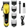 Cortapelos Eléctrico Digital LCD Transfronterizo para Salón de Peluquería, Cortapelos Eléctrico de Alta Potencia para Hombres, Tallado de Cabello, Cortapelos Eléctrico para Cabeza de Aceite